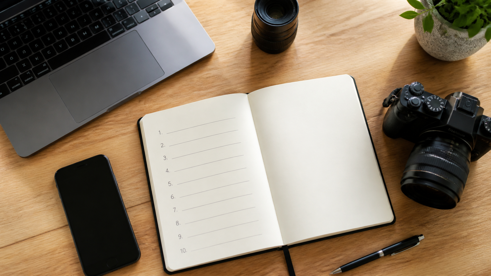 Planejamento de dez ideias de artigos de tecnologia